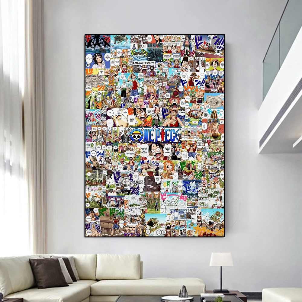 

One Piece Luffy Anime Poster And Print Cartoon Comic Canvas Painting Wall Art Mural Picture Living Kids Room Home Decoration