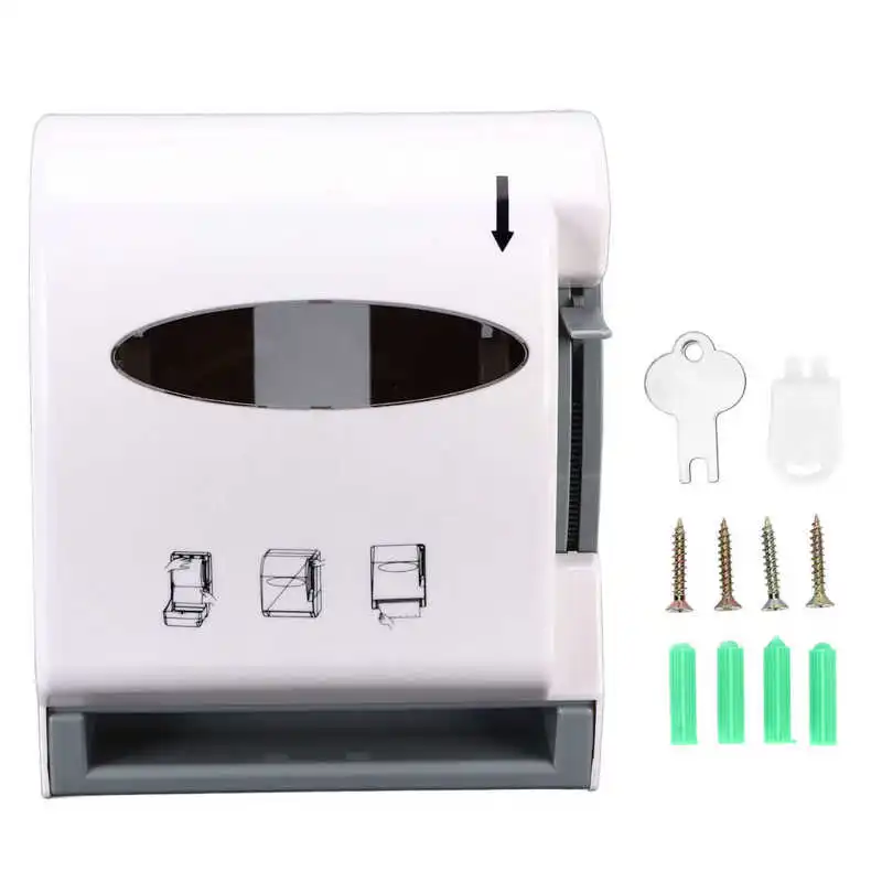 

Tissue Storage Box Diameter 210mm Wall Mounted Paper Roll Holder ABS Plastic for Hotel for Bathroom