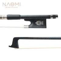 naomi advanced 44 violin fiddle bow carbon fiber bow grid carbon fiber stick silver wire and black line winding durable use