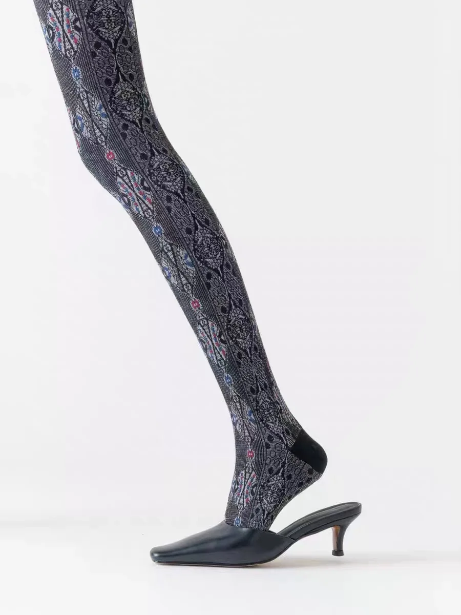 Весенне-осенние женские винтажные вязаные леггинсы в японском стиле Mori Girls с