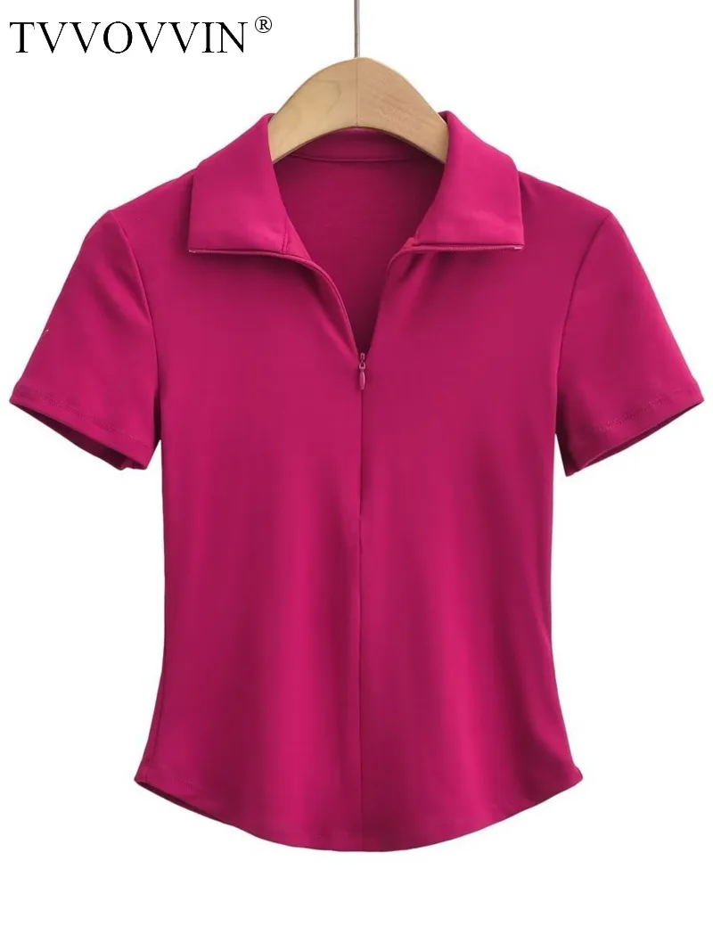 

Футболка женская облегающая с V-образным вырезом и коротким рукавом