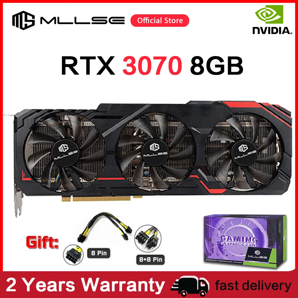 

MLLSE RTX 3070 8GB Placa De Video Gaming Graphics Card NVIDIA GPU GDDR6 256bit HDMI*1 DP*3 PCI-E 4.0 x16 rtx 3070 8gb Video Card