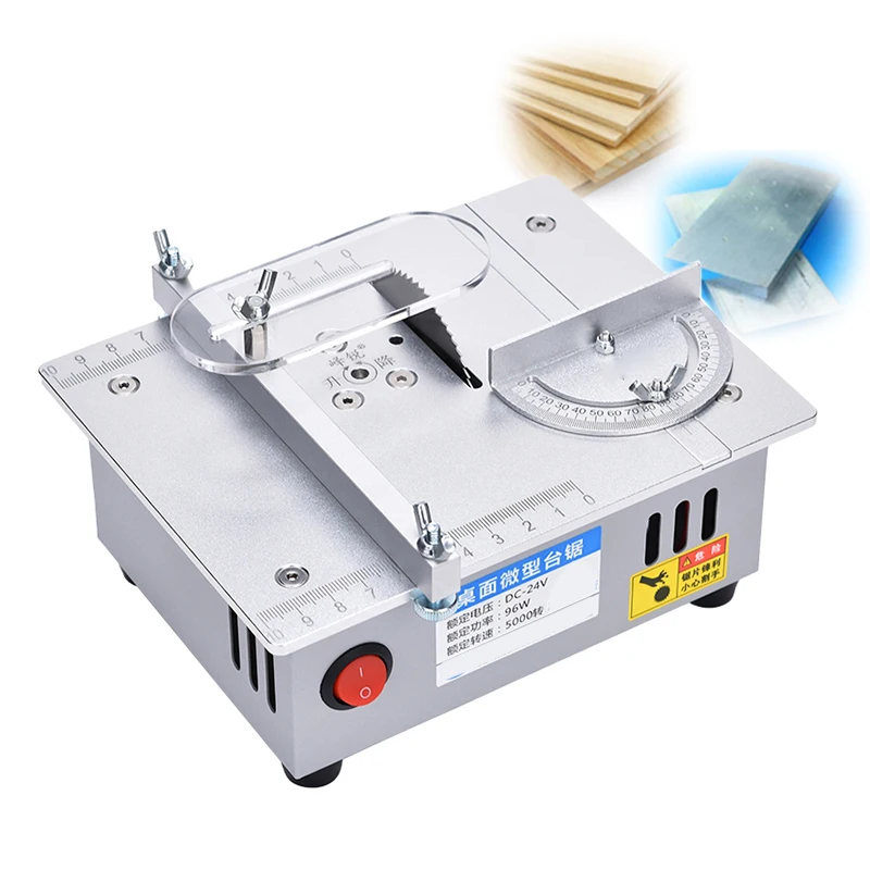 Многофункциональная Настольная мини-пила 12-24 В, маленькая электрическая настольная пила для деревообработки, модель «сделай сам», домашняя режущая машина S3 96 Вт