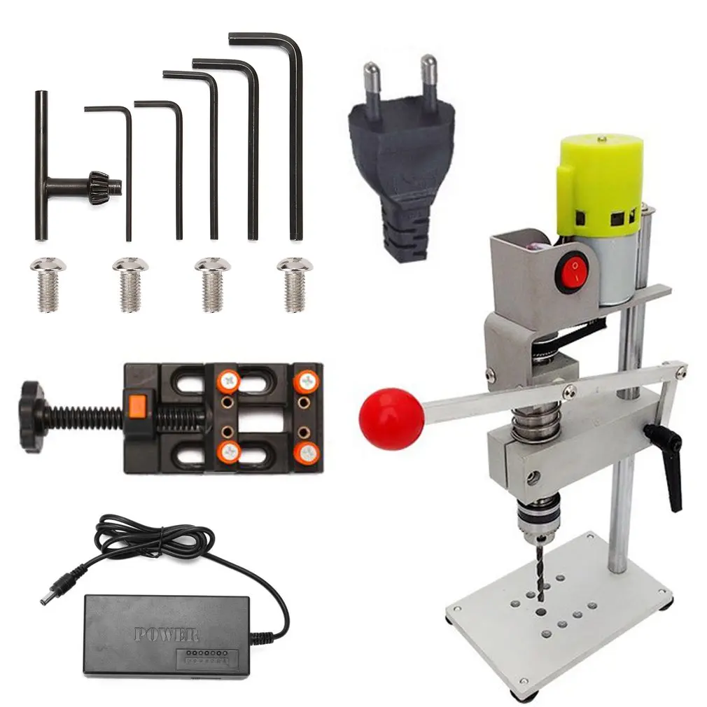 

Mini Bench Drill Drilling Machine Milling Machine Household Electric Drill DIY Precise Hole Puncher 7-Speed Benchtop Drilling