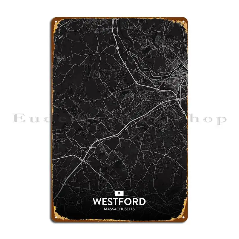 

Металлический плакат Westford MA, персонализированный кинотеатр, клубный бар, печатная настенная пещера, жестяной плакат