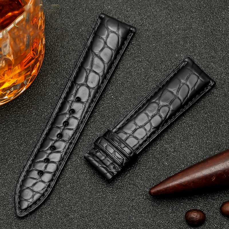 Качественный ремешок из крокодиловой кожи для Longines Jaeger Piaget Breguet Omega Breitling кожаный