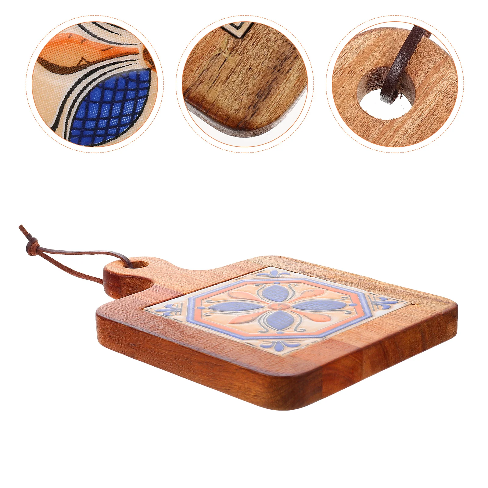 

Placemat Mat Heat Table Resistant Teapot Cushion Decorative Handwoven Round Ornament Insulated Drying Kitchen Retro Place