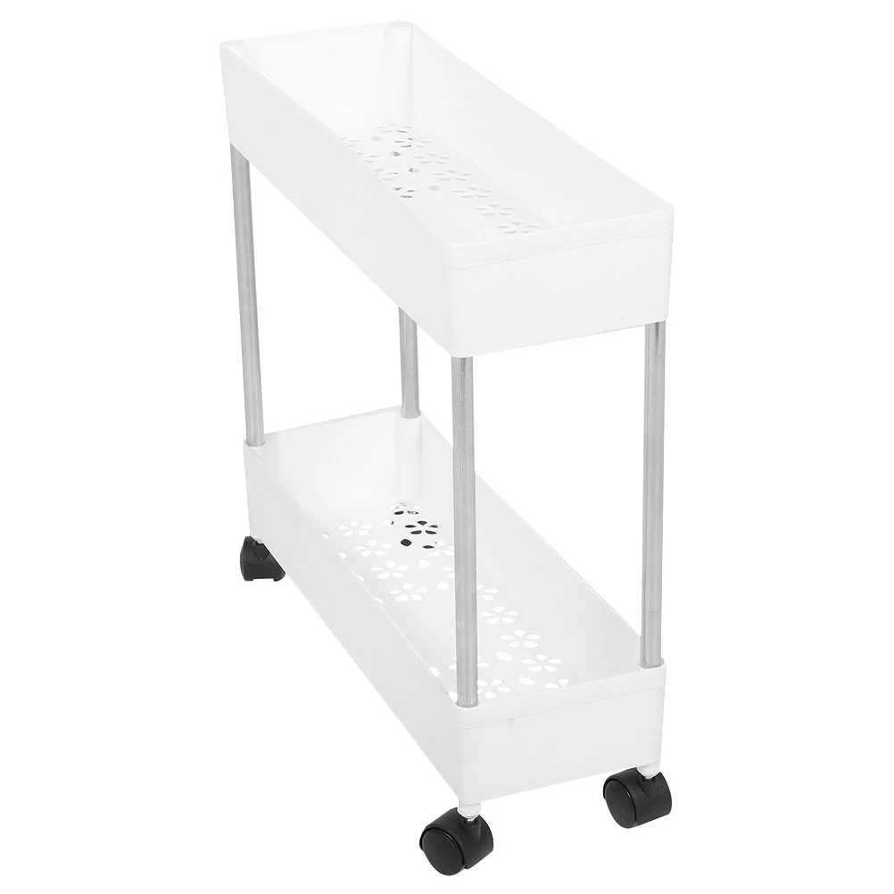 

Office Kitchen Movable Shelf Utility Storage Cart Multi-Tier Rolling Cart Reusable Storage Cart with Wheels