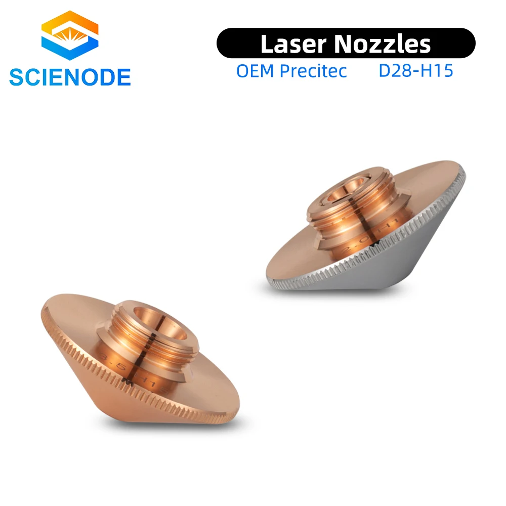 

Scienode Precitec лазерные сопла диаметром 28 мм H15 M11 Калибр 0,8-6,0 однослойные хромированные для волоконного лазерного режущего наконечника