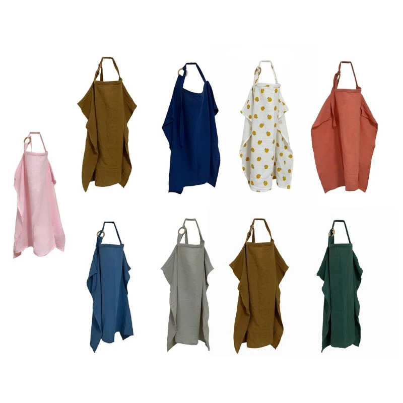 

Breathable Privacy Breast Feeding Cover with Adjustable Strap Cotton Outdoor Nursing Cloth Large Size Feeding Towel