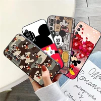 disney mickey mouse lovely phone case for huawei honor 7a 7x 8 8x 8c 9 v9 9a 9x 9 lite 9x lite liquid silicon funda black