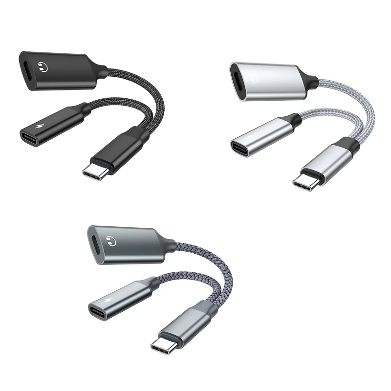 

USB C to 8 Pin iOS Earphone Adapter Cable for Tablet with PD60W Charging G2AC