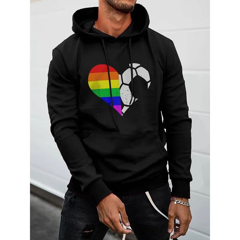 

Мужская Повседневная Толстовка с рисунком радуги Badassdude vlone
