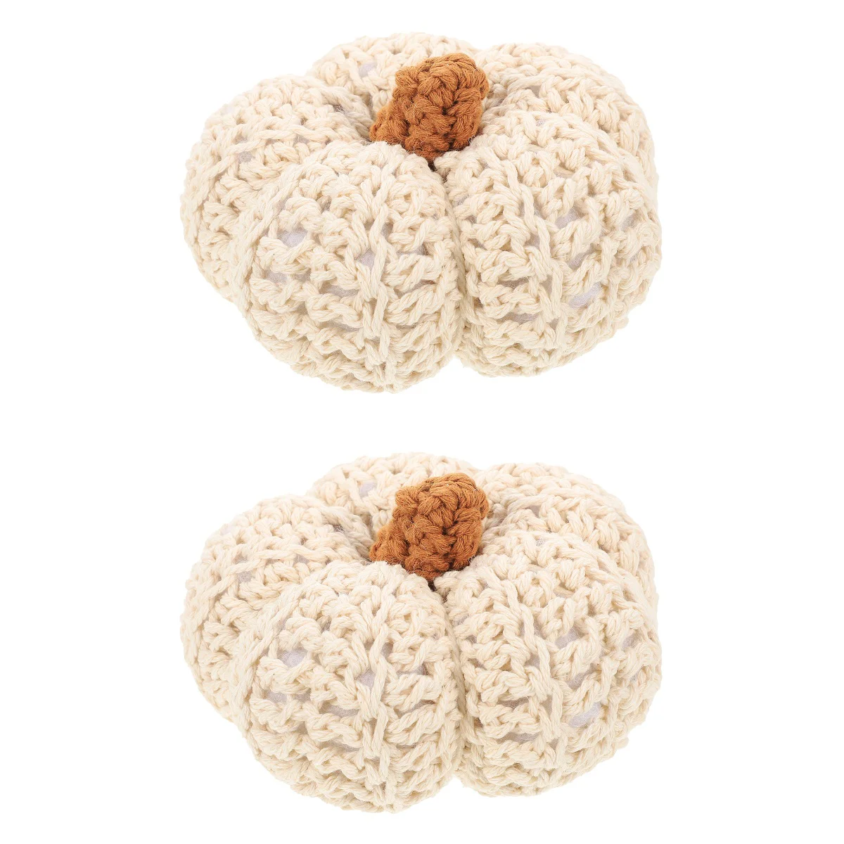 

2pcs Artificial Pumpkin Table Decor Cotton Rope Pumpkin Decor Woven Pumpkin Craft
