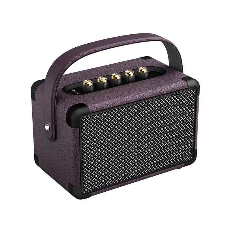 

55W Hifi Retro Vinyl Blue Tooth Speaker Karaoke Wireless Microphone With Speaker Home Decoration High Power Blue Tooth Speakers