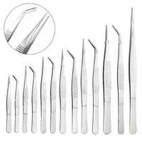 industrial grade stainless steel tweezers 12 5cm 30cm medical toothed tweezers long straight forceps electronic repair tools