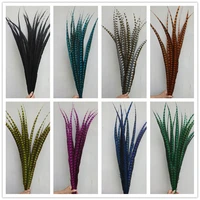 100pcslot natural lady amherst pheasant feathers for crafts decor 80 90cm 32 36inch wedding decorations pheasant feather plumes