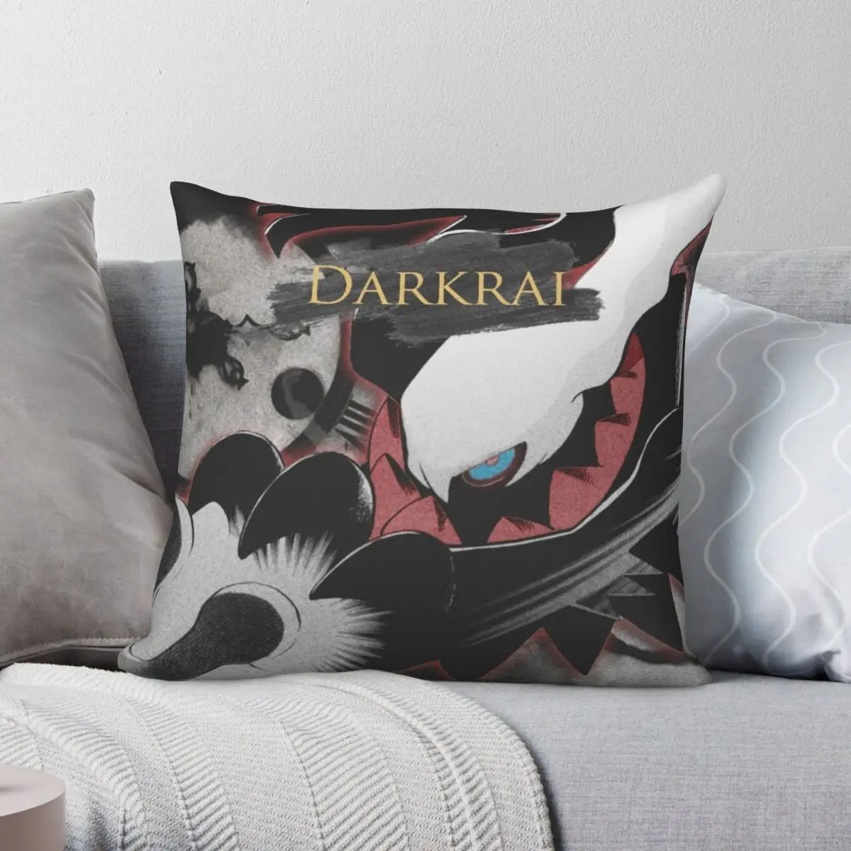 

Наволочка Darkrai из полиэстера, льна, бархата, с узором, на молнии, декоративный чехол для диванной подушки