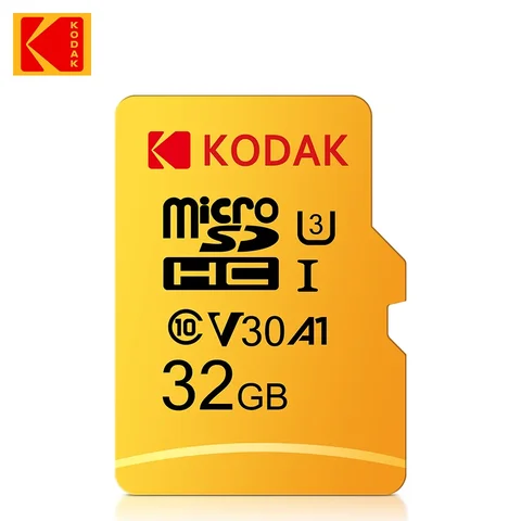 Оригинальная Карта Памяти KODAK MicroSD 64 ГБ 32 ГБ C10 TF Micro SD SDXC 128 ГБ 256 ГБ 512 ГБ U3 V30 4K Память Для Телефона