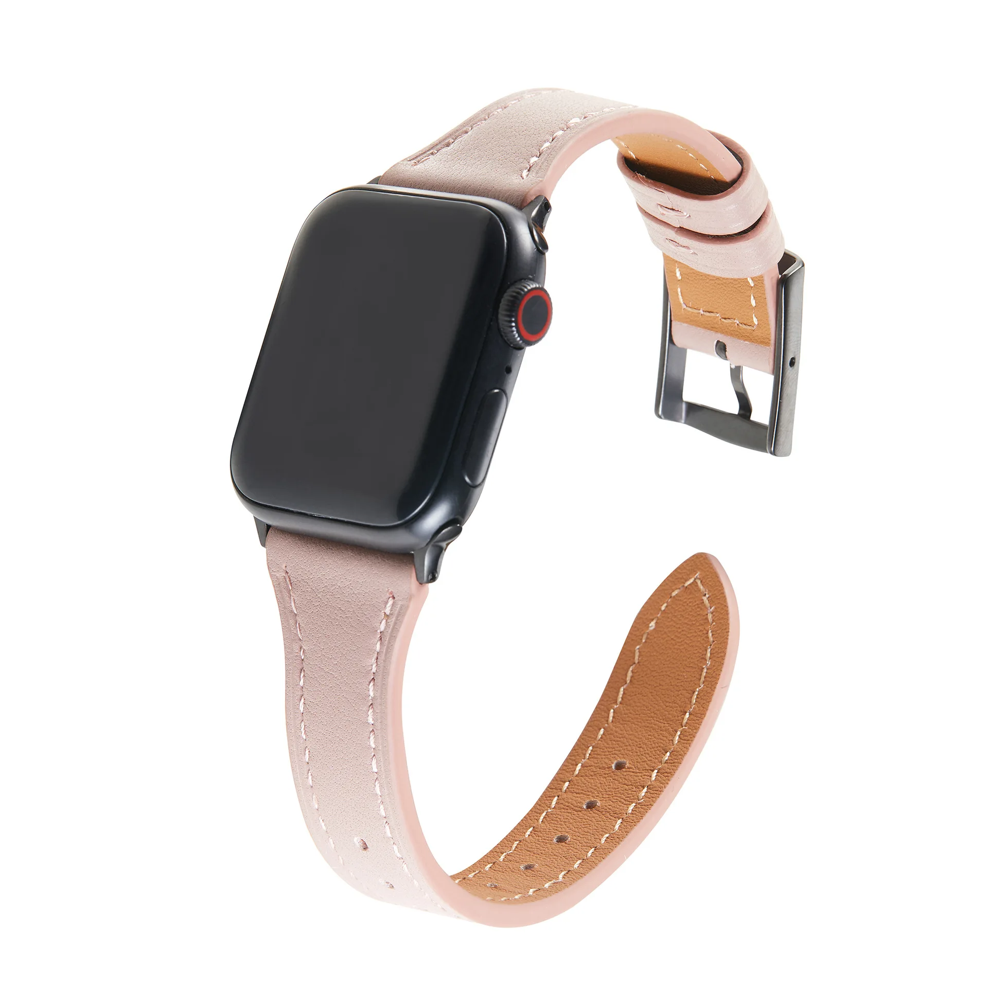 Colorful Replacement Watchband Strap for  Apple Watch 38mm 40 41 42 44mm 45mm 49mm Women Slim Leather Bracelet  for iWatch 8 7 6