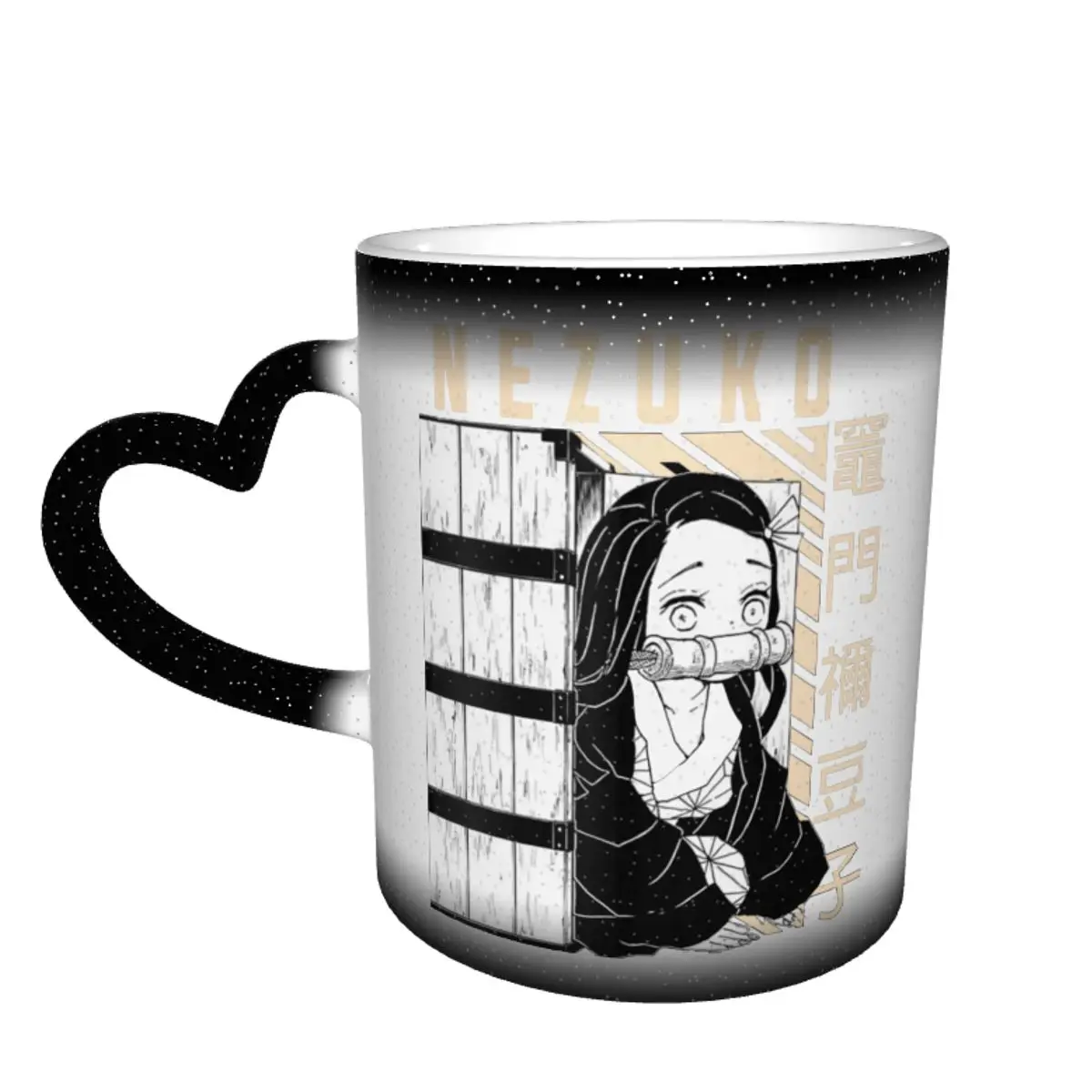 

Кружка Nezuko Kamado, рассекающая демонов, кружка Kimetsu no Yaiba, меняющие цвет, дешевая кружка, Классические керамические кружки для хлопьев