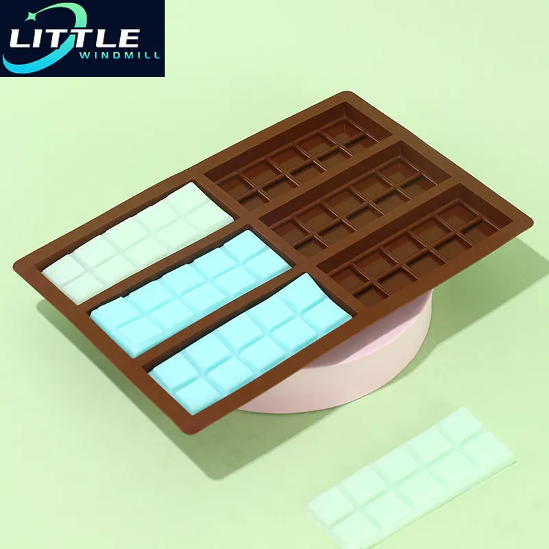 

Rectangular Chocolate Mold 6 Holes Edible Silicon Handmade Child Dessert Candy Biscuit Baking Tool Home Cake Mould Bakeware