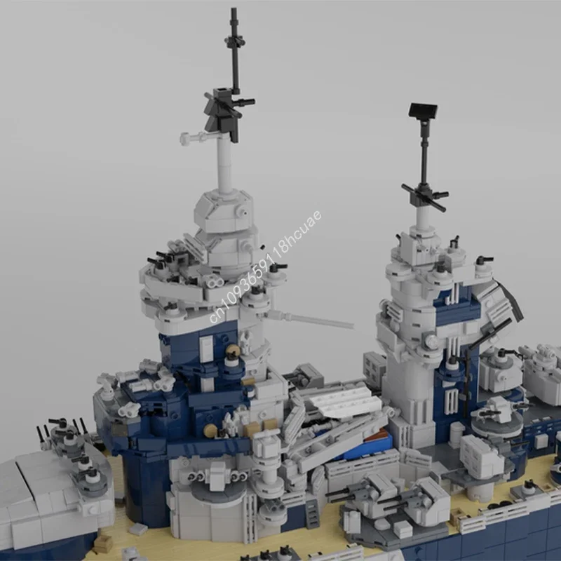 Фото 10800 деталей MOC: Французский линкор Ришелье — конструктор, креативный рождественский подарок, развивающий STEM/STEAM-навыки, для развития практических способностей №4