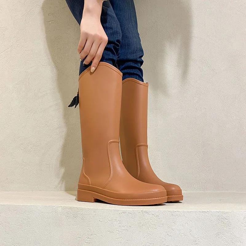 2023 New Women's Tall Rain Boots Kitchen Waterproof Non-slip Rain Boots Women Fashion Outdoor Work Boots Novo Em Botas Femininas