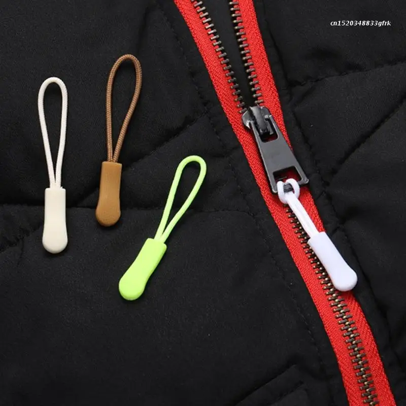 

10pcs Zipper Pull Puller End Fit Rope Tag Replacement Clip Broken Buckle Fixer Zip Cord Tab Travel Bags Suitcase Tent Hot