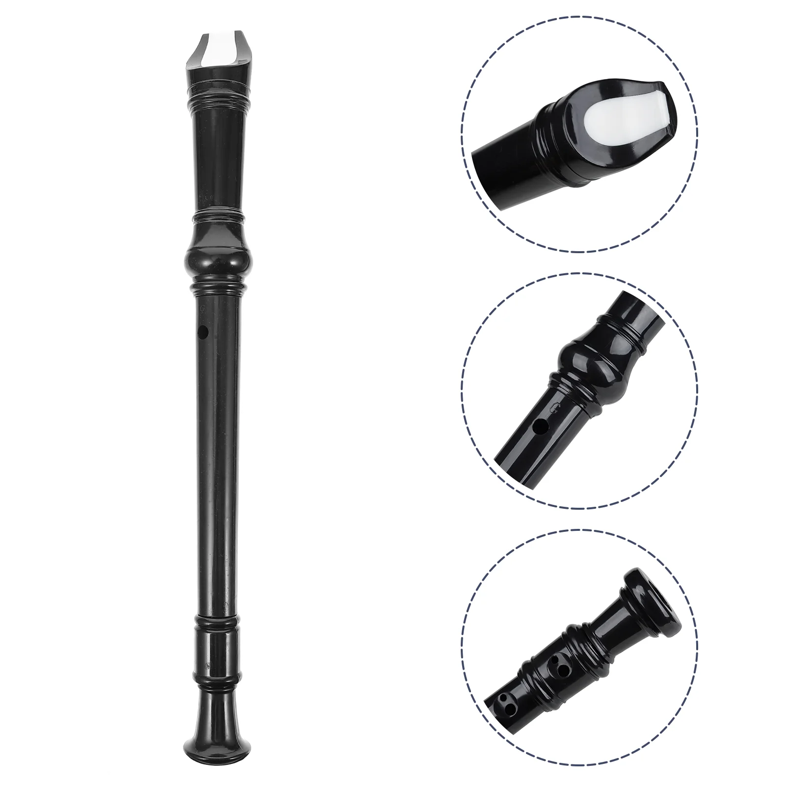 

1 Set Kid Soprano Recorder 8 Hole Clarinet Instrument with Cleaning Rod