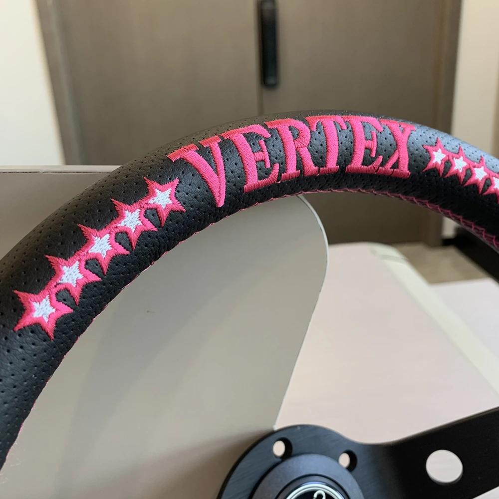 Tiypeor VERTEX новый цвет розовый 13 дюймов 330 мм JDM гоночный перфорированный кожаный