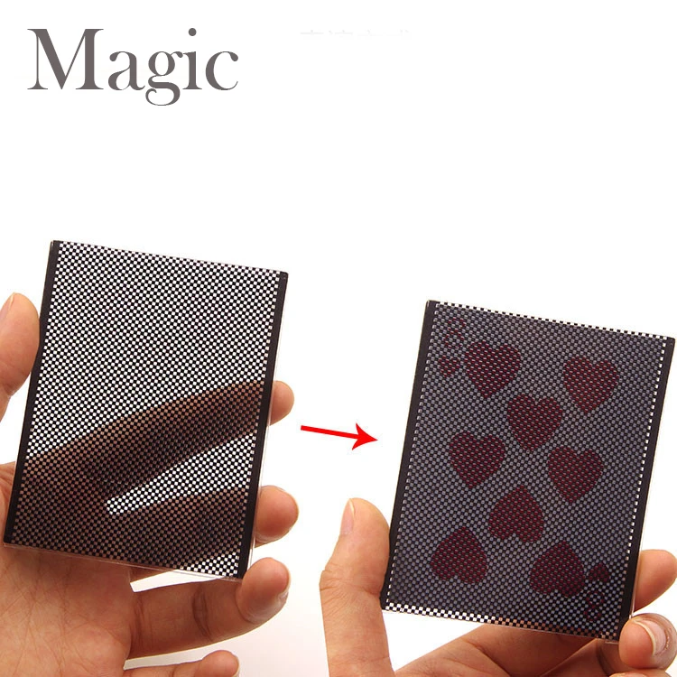 

Funny WOW Poker Card Magic Trick Wonderful Vanish Illusion Change Sleeve Close-Up Street Magic Tricks For Kids Gifts