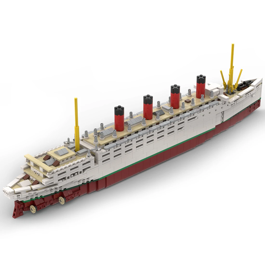 

Authorized MOC-59185 Blocks 1/400 Scale 1871 Pcs/Set RMS Mauretania Large Building Blocks Steamship Set Compatible With 10294