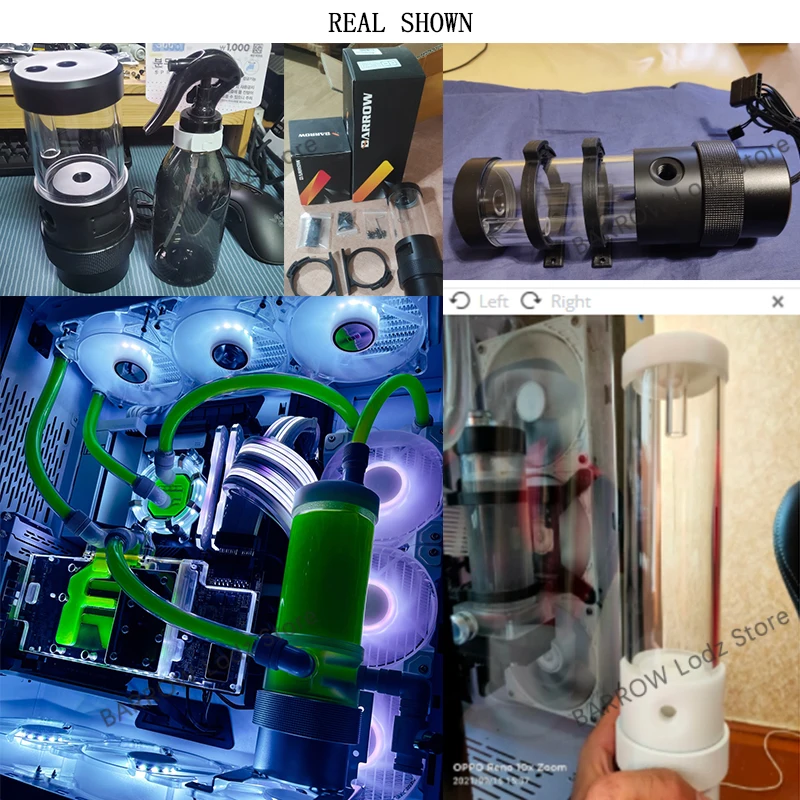 barrow d5 pwm pump 18w maximum flow lift 4 meters 1260lh d5 combo pump reservoir length 190mm 230mm 310mm coolant tank free global shipping