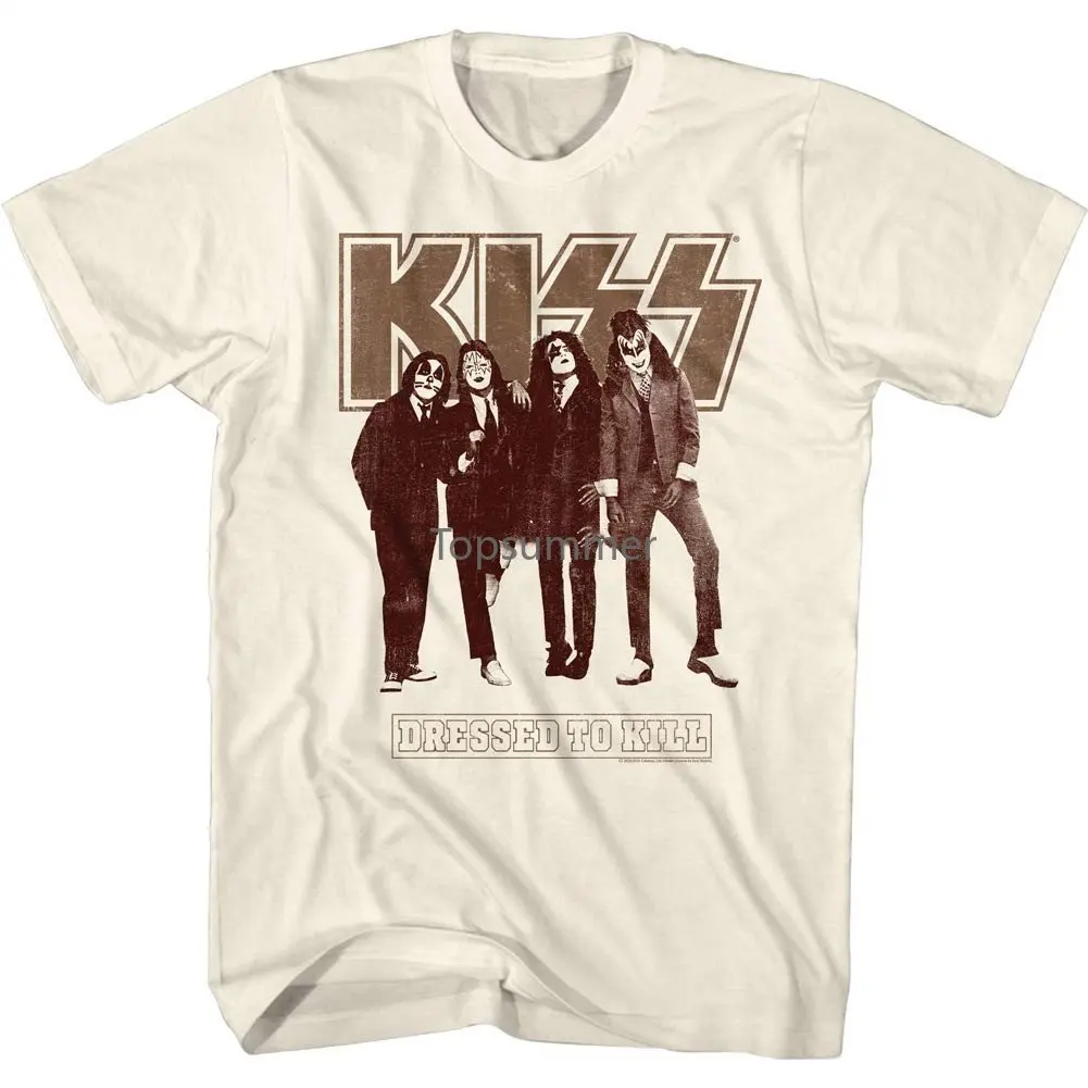 

Kiss Rock Band Dressed To Kill Album Cover Image Adult Short Sleeve T-Shirt