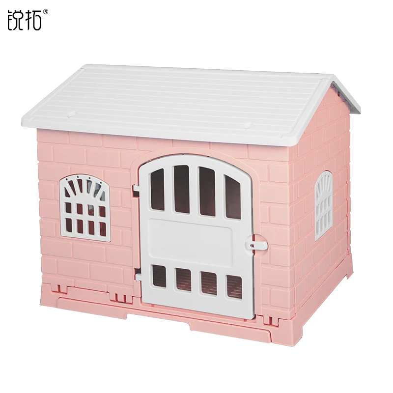 

Pet Dog House for Sale Dog House with Door Plastic Ventilate Pet Puppy Kennel Dog Shelter with Air Vents