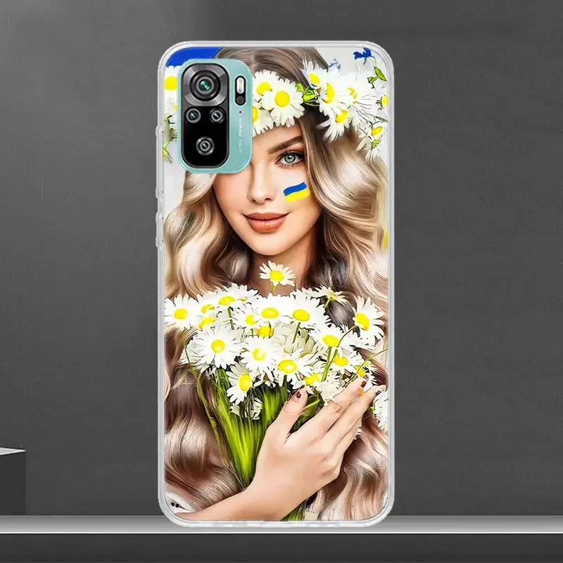 Украинский красивый художественный мягкий чехол для телефона девушек Xiaomi Redmi Note
