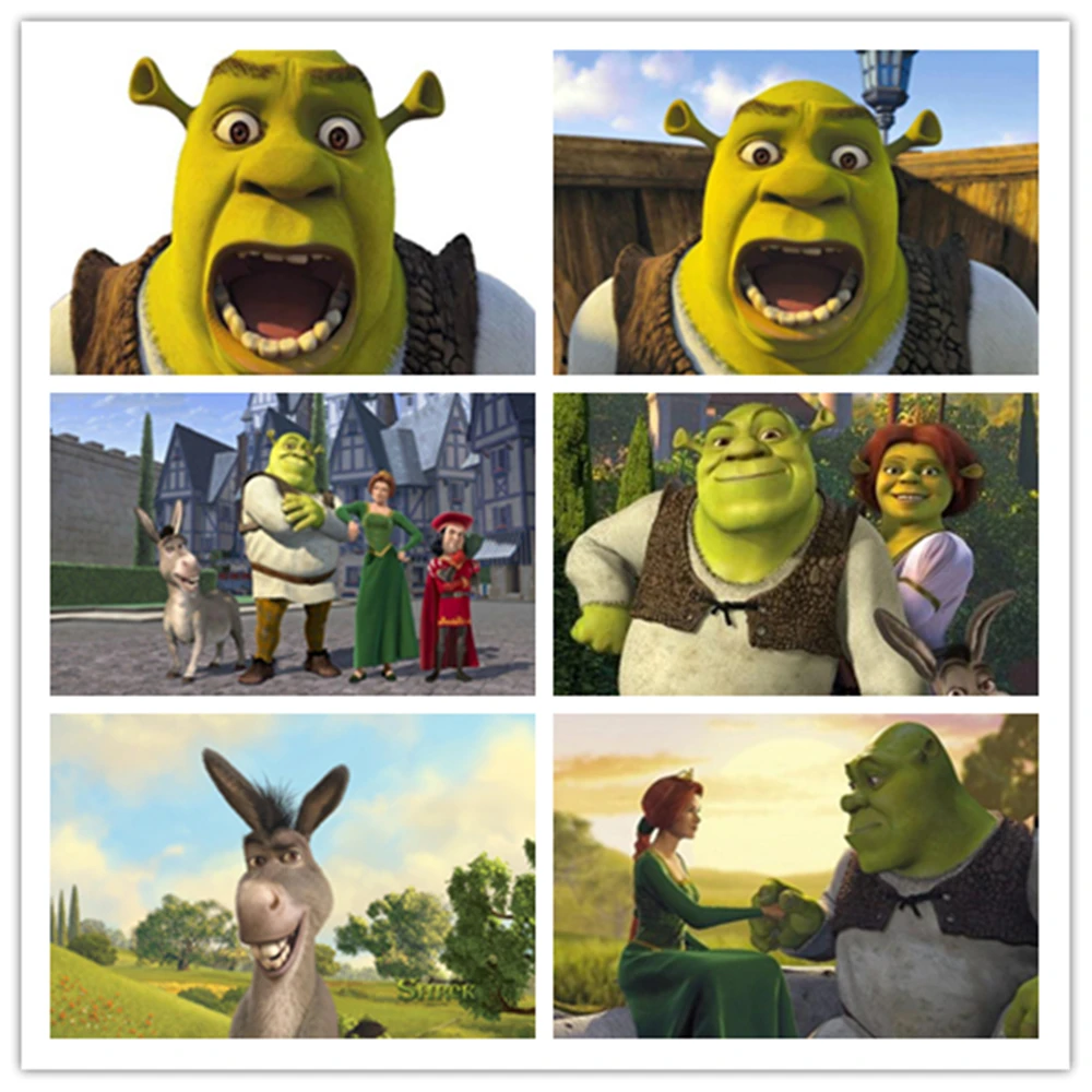 

Disney Cartoon Shrek Wall Art Canvas Painting HD Printing Painting Children's Room Living Room Frameless