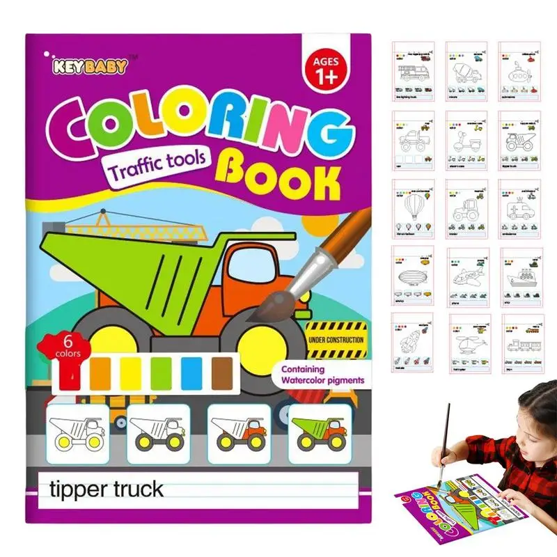 

Watercolor Paint Book Useful Picture Book Kids Watercolor Coloring Book Watercolor Painting Books Bright Color Improve Painting