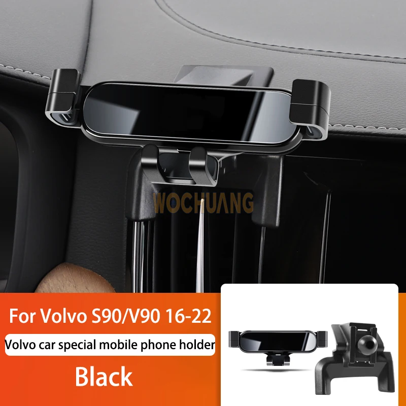 Car Mobile Phone Holder For Volvo S90 V90 2016-2022 360 Degree Rotating GPS Special Mount Support Navigation Bracket Accessories