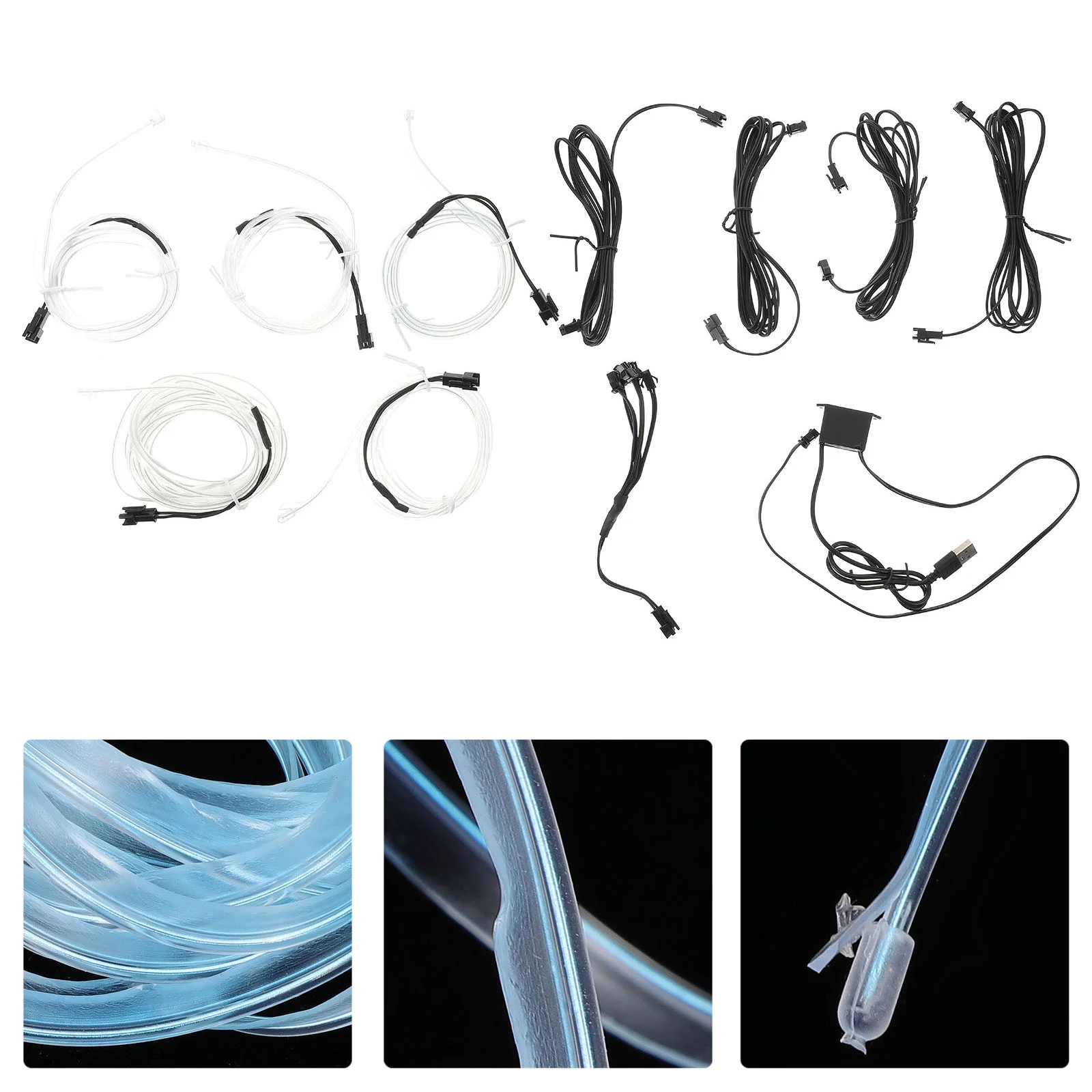 

1 Set Interior Car Lights Decorative Car Interior Strip Tube Light Flexible Rope Lights Ambient Lighting Lamp for Car