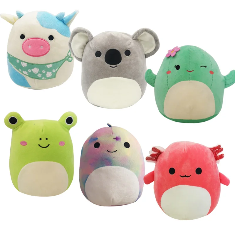 

20cm Squishmallowed Plush Toys Kawaii Bird Puppy Cows Dinosaur Frog Stuffed Animal Baby Dolls Soft Plushie Pillow Children Girls