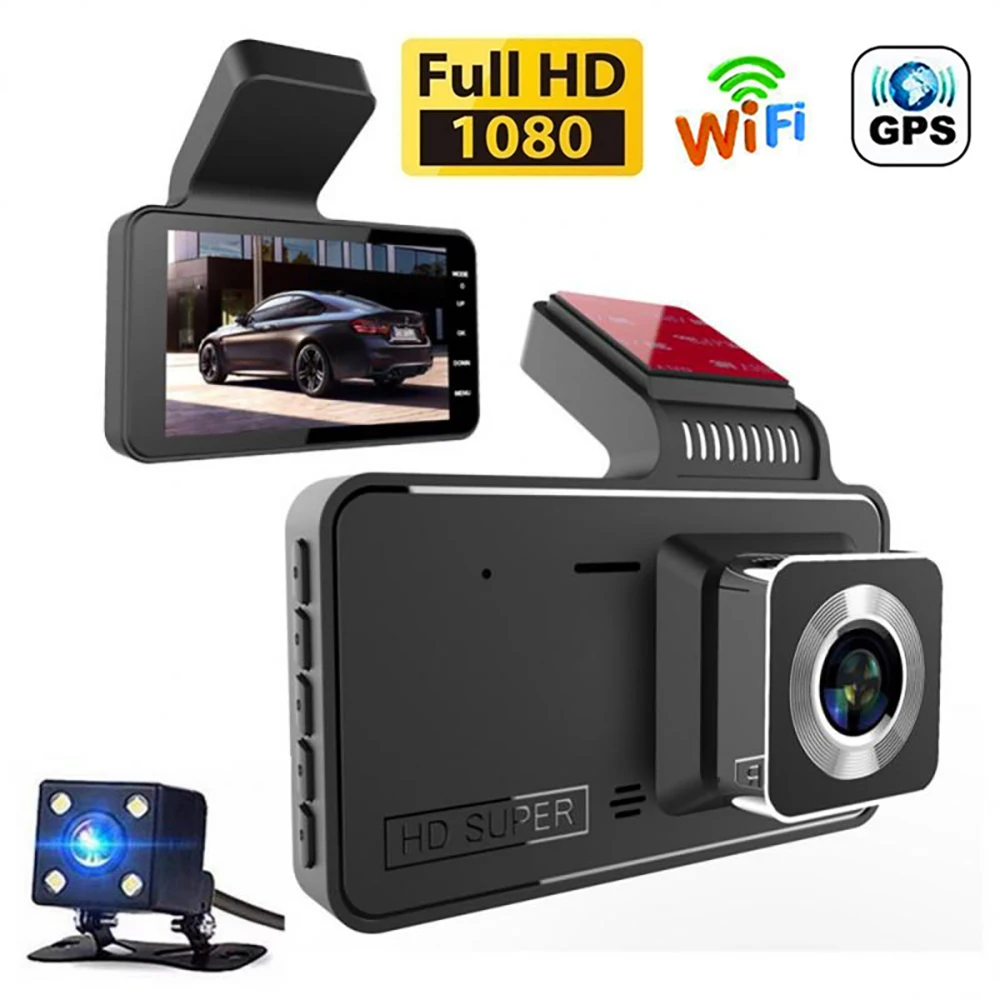 

Автомобильный видеорегистратор WiFi Full HD 1080P, видеорегистратор с камерой заднего вида, Автомобильный видеорегистратор с ночным видением, Автомобильный видеорегистратор, видеорегистратор GPS, автомобильные аксессуары