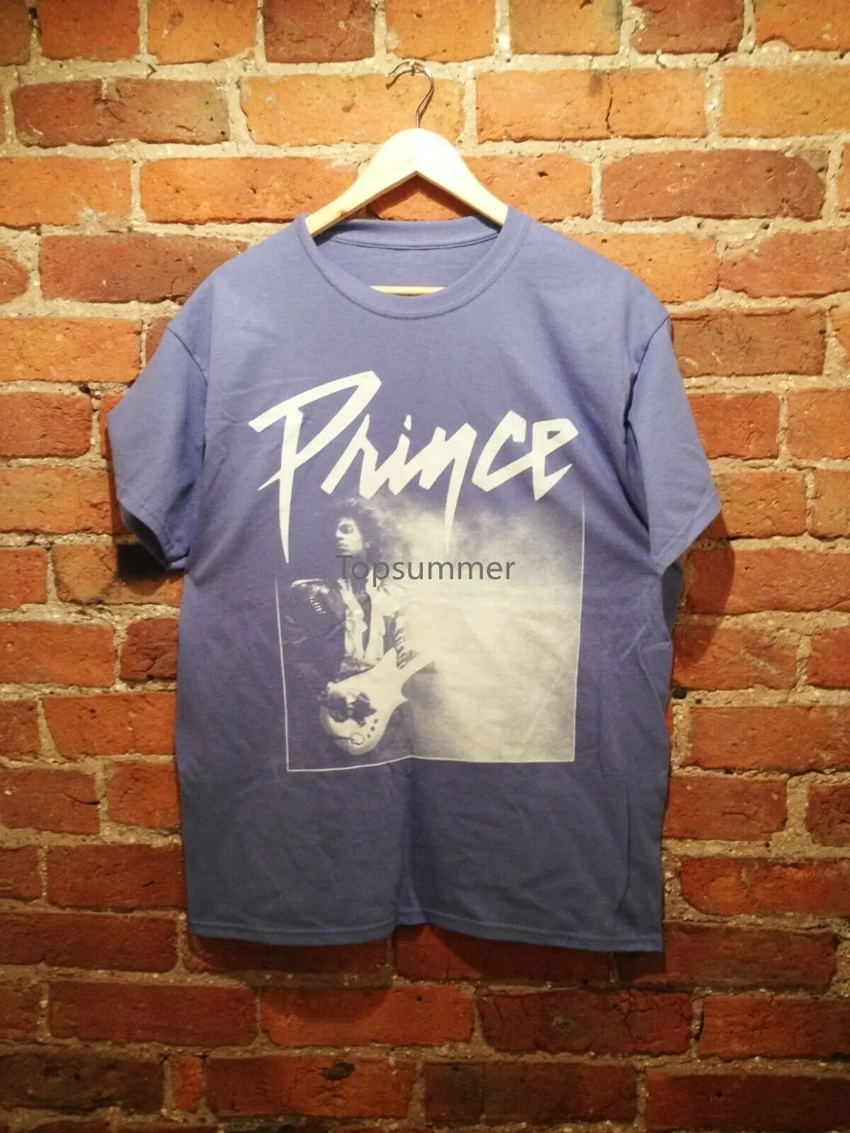

Prince Live T-Shirt (Pop Retro Vintage) Unisex Ladies Mens (Lavender)