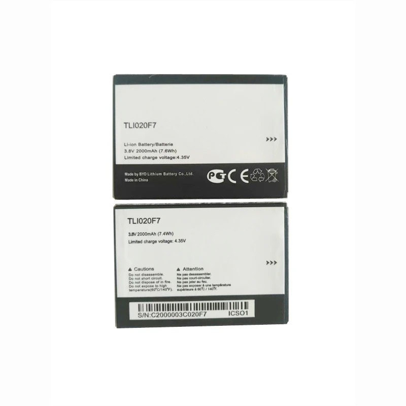 Аккумулятор TLI020F7 на 2000 мА · ч для Alcatel PIXI 4 5045D Pop 2 5042D C7 7040 7040D 7041 7041D J720 J720T J726T J726T-so2 +