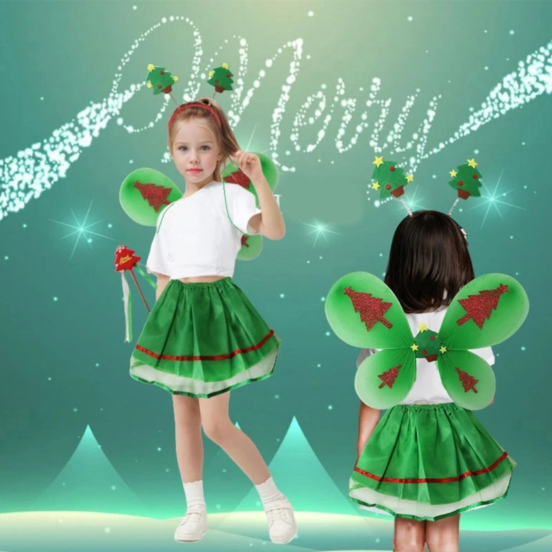 Повязка на голову с крыльями бабочки и феи пачка нарядное платье комплект костюм