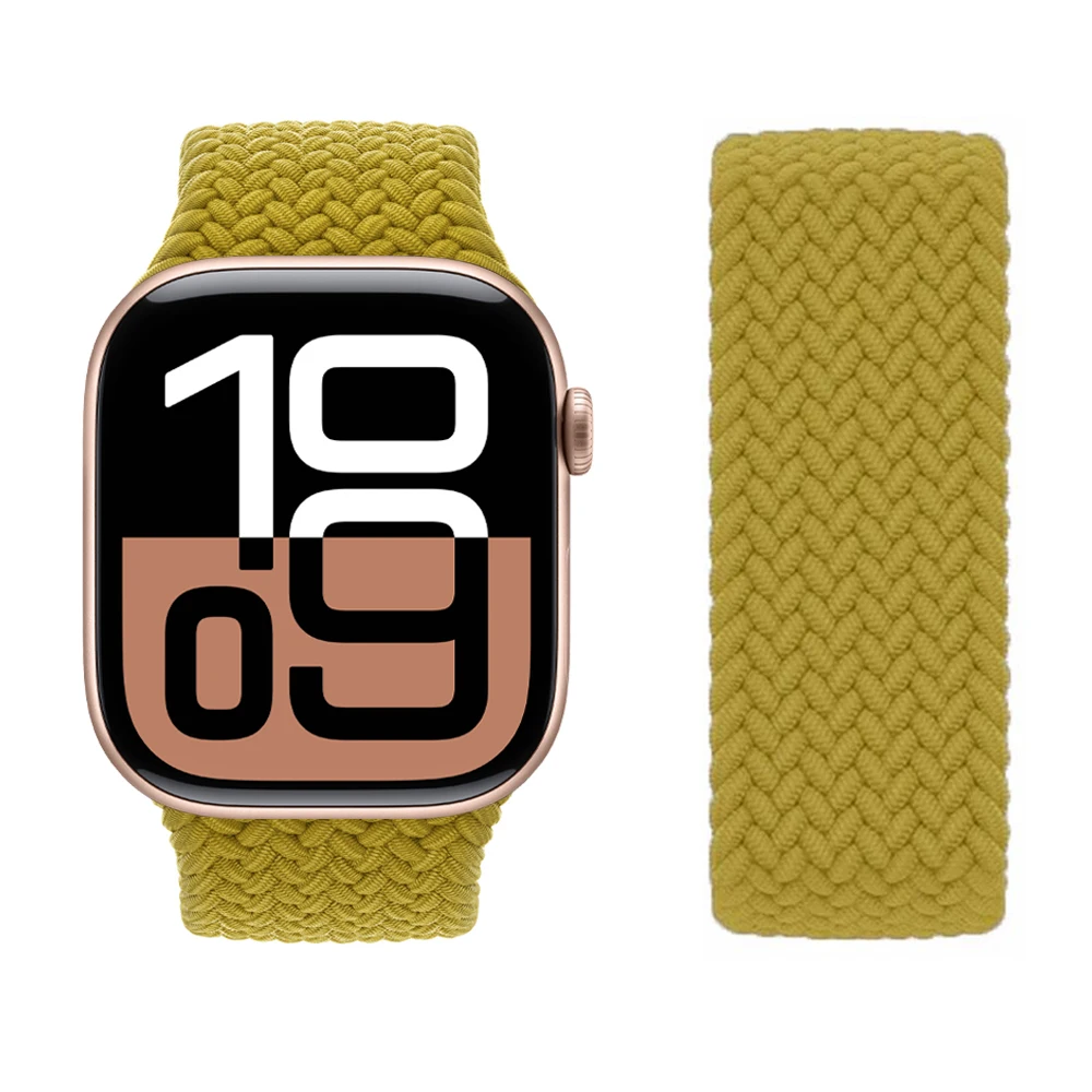 Фото Ремешки для Apple Watch 10, ремешок 42 мм, 46 мм, 44 мм, 45 мм, 41 мм, 40 мм, плетеный ремень, браслет correa iWatch Series 9 7 8 5 SE 6 Ultra 49 мм №2