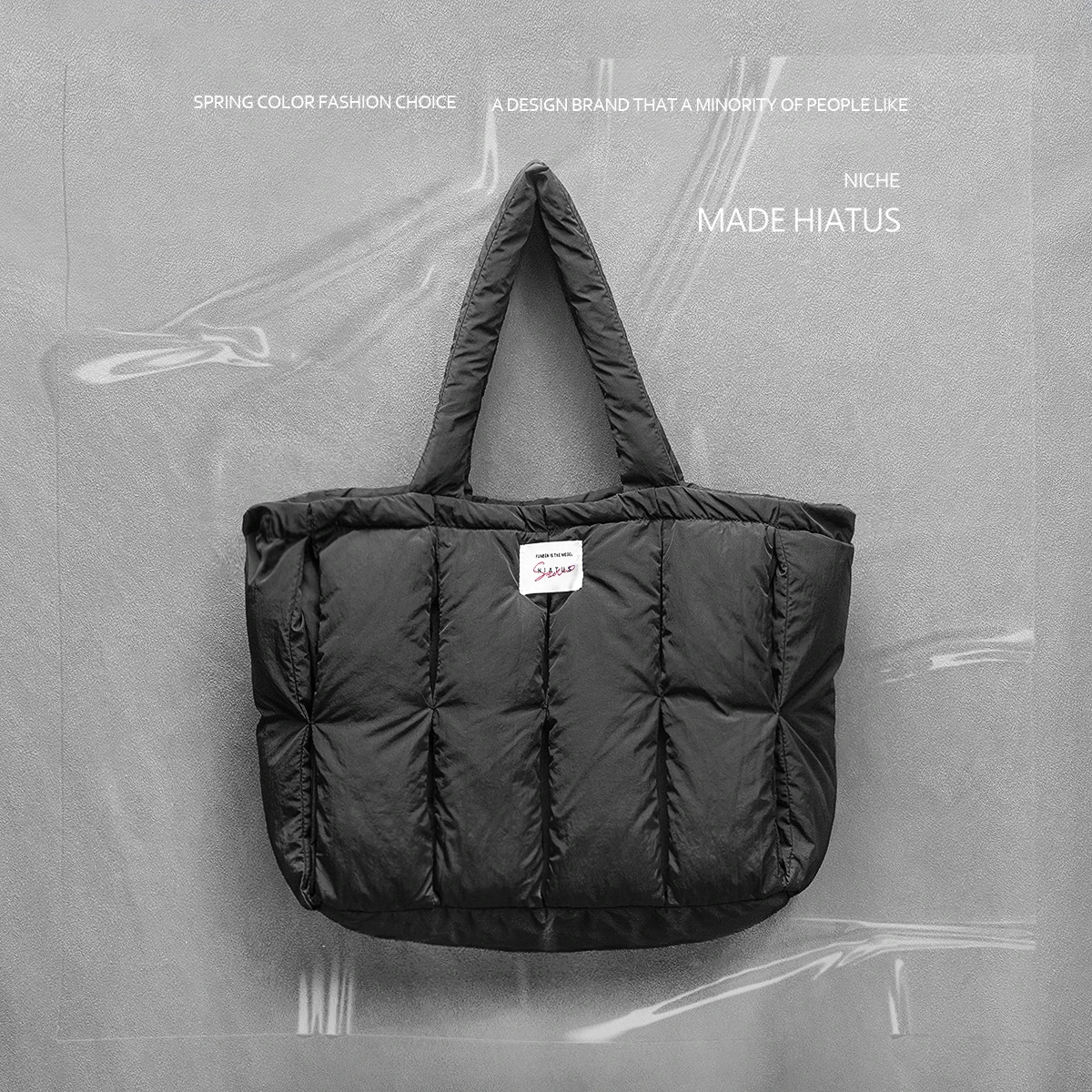 

Cotton soft and comfortable lightweight tote bag hand pleated foldable large capacity shoulder shopping bag