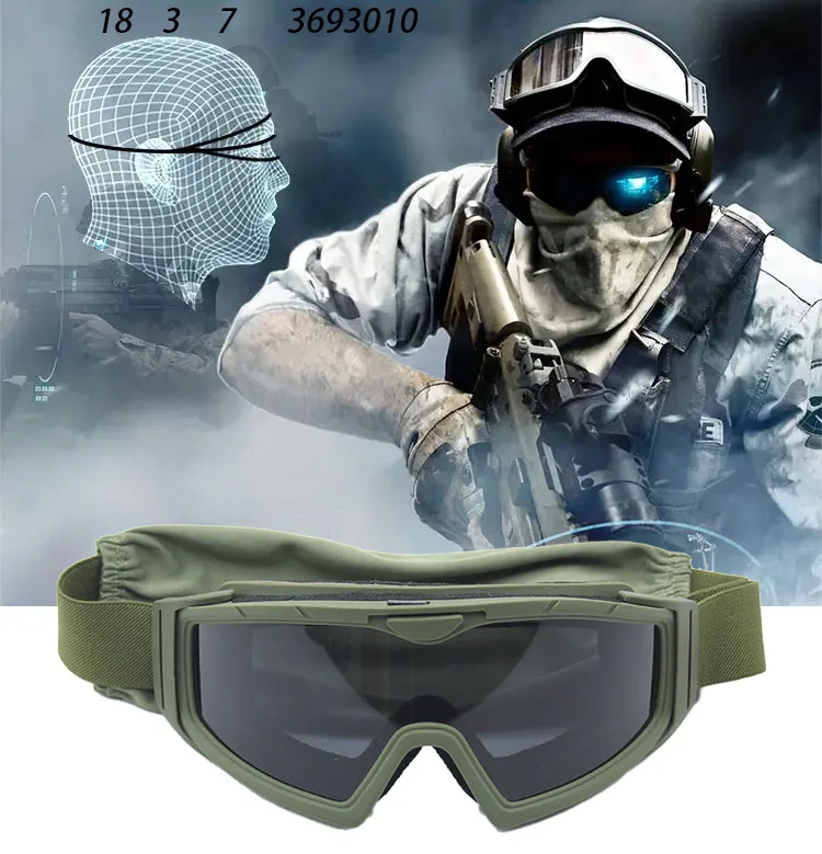 

New Tactical Goggles Anti-fog Cycling Sunglasses Outdoor Goggles Cross-border Anti-impact Explosion-proof Sports Glasses for Men