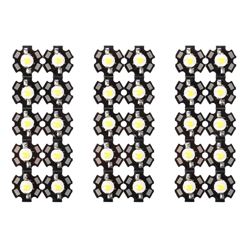 

30 Pieces 3W High Power Warm White LED Light Lamp Bulbs